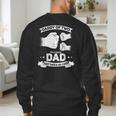 Dad Squared Fathers Day Dad Of Two Cool Daddy Of 2 Men's Sweatshirt Back Print