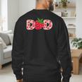 Dad Strawberry First Birthday Family Strawberry Men's Sweatshirt Back Print