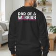 Dad Of A Warrior Breast Cancer Awareness Support Daughter Men's Sweatshirt Back Print Dad Of A Warrior Breast Cancer Awareness Support Daughter Men's Sweatshirt Back Print