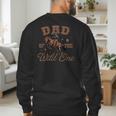 Dad Of The Wild One Cowboy Western Rodeo Party Matching Men's Sweatshirt Back Print Dad Of The Wild One Cowboy Western Rodeo Party Matching Men's Sweatshirt Back Print