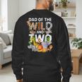 Dad Of The Wild Two Zoo 2nd Birthday Safari Jungle Animal Men's Sweatshirt Back Print