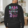 Dada Of The Birthday For Girl Dinosaur T-Rex Party Family Men's Sweatshirt Back Print