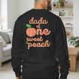 Dada Dad First Birthday One Sweet Peach Bday Family Matching Men's Sweatshirt Back Print
