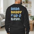 Dada Daddy Dad Bruh Fathers Day Blue Dog Men's Sweatshirt Back Print