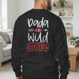 Dada Of The Wild One Buffalo Plaid Lumberjack 1st Birthday Men's Sweatshirt Back Print