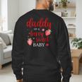 Daddy Of A Berry Sweet One Strawberry Baby First Birthday Men's Sweatshirt Back Print