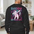 Daddy Of The Birthday Girl Dabbing Unicorn Dad Daddy Small Men's Sweatshirt Back Print