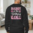 Daddy Of The Birthday Girl Family Pink Coquette Bow Men's Sweatshirt Back Print Daddy Of The Birthday Girl Family Pink Coquette Bow Men's Sweatshirt Back Print