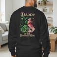 Daddy Of The Birthday Girl Pink And Green Family Matching Men's Sweatshirt Back Print