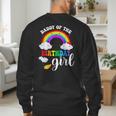Daddy Of The Birthday Girl Rainbow B-Day Matching Family Men's Sweatshirt Back Print
