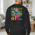 Daddy Of The Birthday Girl Retro 80's Party Men's Sweatshirt Back Print