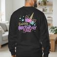 Daddy Of The Birthday Princess Girl Dad Unicorn Bday Party Men's Sweatshirt Back Print