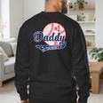 Daddy Of Rookie 1st Birthday Baseball Theme Matching Party Men's Sweatshirt Back Print
