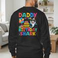 Daddy Of The Shark Birthday Dad Matching Family Men's Sweatshirt Back Print