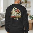Daddysaurus Shirt T-Rex Dad Dinosaur Men's Sweatshirt Back Print