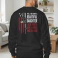 Daughter Gun Shovel Alibi Mom Dad Guns Joke -ON Back Men's Sweatshirt Back Print