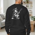 Dog Guitarist Guitar Australian Shepherd Dad Mom Men's Sweatshirt Back Print