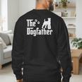 The Dogfather Tee Fathers Day Dad Dog Lover Schnauzer For Men Women Girls Kids Men's Sweatshirt Back Print