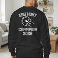 Egg Hunt Champion 2025 First Time Dad Pregnancy Reveal Men's Sweatshirt Back Print