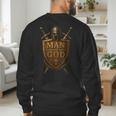 Faithful Warrior Man Of God Christian Men Knight Armor Dad Men's Sweatshirt Back Print Faithful Warrior Man Of God Christian Men Knight Armor Dad Men's Sweatshirt Back Print