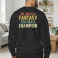 Fantasy Football Dad Champion Vintage Draft Party Men's Sweatshirt Back Print
