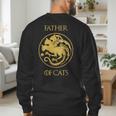 Father Of Cats Shirt Cat Dad Cat Daddy Men's Sweatshirt Back Print