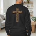 Father's Day For Dad Husband Blessed Dad Christian Men's Sweatshirt Back Print