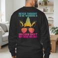 Fathers Day I Wear A Unicorn Shirt Dadacorn Men's Sweatshirt Back Print