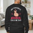 My Favorite K-Pop Girl Calls Me Dad K-Pop Girl Men's Sweatshirt Back Print