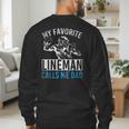 My Favorite Lineman Calls Me Dad American Football Lineman Men's Sweatshirt Back Print My Favorite Lineman Calls Me Dad American Football Lineman Men's Sweatshirt Back Print