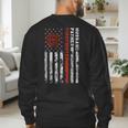 Firefighter Husband Father Fireman For Dad Men's Sweatshirt Back Print