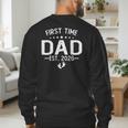 First Time Daddy New Dad Est 2026 Shirt Fathers Day Men's Sweatshirt Back Print
