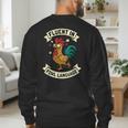 Fluent In Fowl Language Chicken Rooster Mom Dad Farm Men's Sweatshirt Back Print