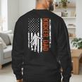 Football Kicker Dad Of A Football Kicker Father US Flag Men's Sweatshirt Back Print