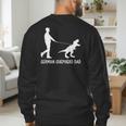 German Shepherd Dad Dinosaur GSD Owners Father's Day Men's Sweatshirt Back Print