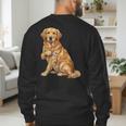 Golden Retriever I Love Dad Dog Dad Father's Day Men's Sweatshirt Back Print Golden Retriever I Love Dad Dog Dad Father's Day Men's Sweatshirt Back Print