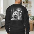 Goldendoodle Alien UFO Taking a Selfie Dog Mom Dad Men's Sweatshirt Back Print