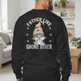 Grandpa Fathers Day Gnome For Men And Best Dad Pun Men's Sweatshirt Back Print