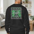 Green Sport Loud Proud Cheer Coach Dad Father's Day Men's Sweatshirt Back Print
