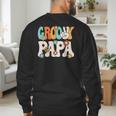 Groovy Papa Dad Retro Hippie 60s 70s Party Outfit Men Men's Sweatshirt Back Print