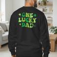 Groovy St Patrick's Day Apparel One Lucky Dad Shirt Small Modern Groovy St Patrick's Day Shirt Men's Sweatshirt Back Print