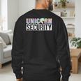 Halloween Mom Dad Daughter Adult Costume Unicorn Security Men's Sweatshirt Back Print