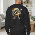Hamburger Dabbing Kids Men Women Dab Dance Cheeseburgers Dad Men's Sweatshirt Back Print