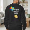 Happy Birthday Daddy Cute Toddler Dad's Birthday Party Men's Sweatshirt Back Print