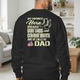 Hero Wears Dog Tags Combat Boots Proud Army Dad Father Men's Sweatshirt Back Print