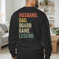 Husband Dad Board Game Night Legend Father Vintage Men's Sweatshirt Back Print