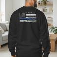 Husband Daddy Protector Hero Police Officer Father Dad Men's Sweatshirt Back Print