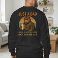 Just A Dad Who Always Came Back With The Milk Bigfoot Men's Sweatshirt Back Print Just A Dad Who Always Came Back With The Milk Bigfoot Men's Sweatshirt Back Print