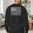 Karate Dad America US Flag Patriot Vintage Men's Sweatshirt Back Print