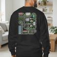 Kid Play Cars On Dad Back Race Track Mat Fathers Day Men's Sweatshirt Back Print
